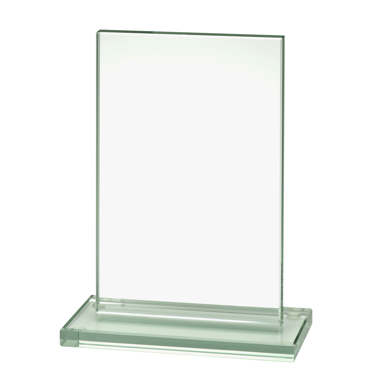 Trophée plaque verre rectangle bords biseautés