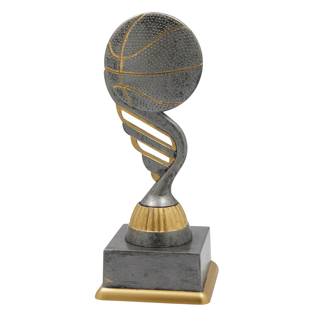 Trophée Basket Vintage 1979-80 – Argenté, Sur Socle Marbre Italien, Joueur Avec Ballon