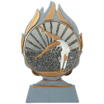 Trophée flammes gymnastique féminin