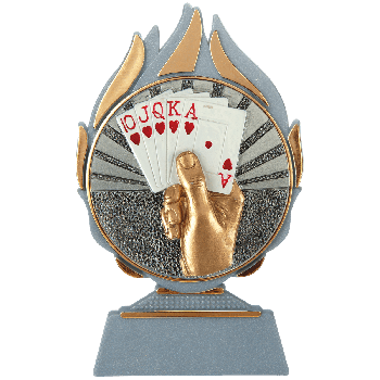 Trophée flammes jeux de cartes
