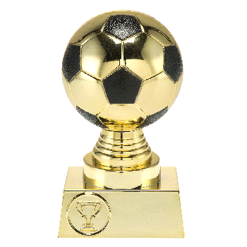 Goud-zwarte voetbal trofee