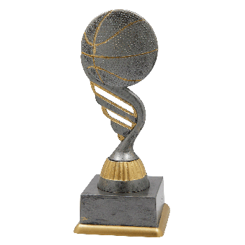 Trophée Basketball argent-antique 