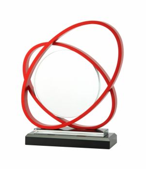 Glas award circkels rood