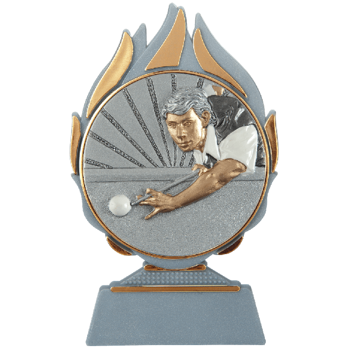 Trophée flammes billard