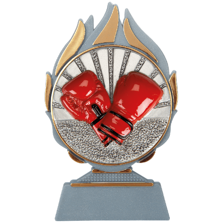 Trophée flammes boxing