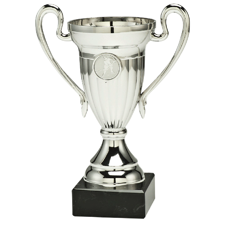 Ancien Trophée Coupe En Métal Argenté