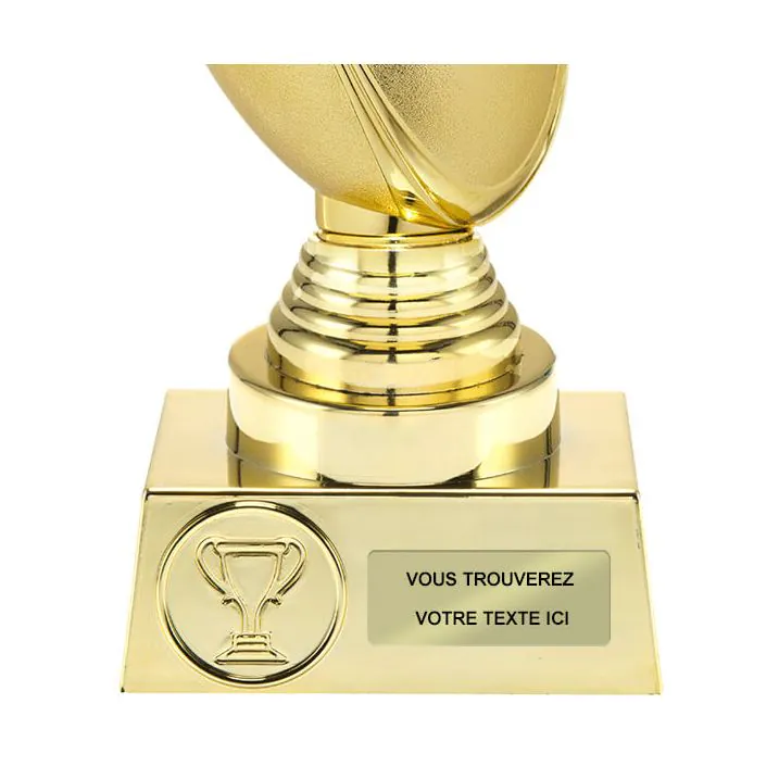 Trophée Rugby Ballons Résine Argentée et Dorée FS-31910