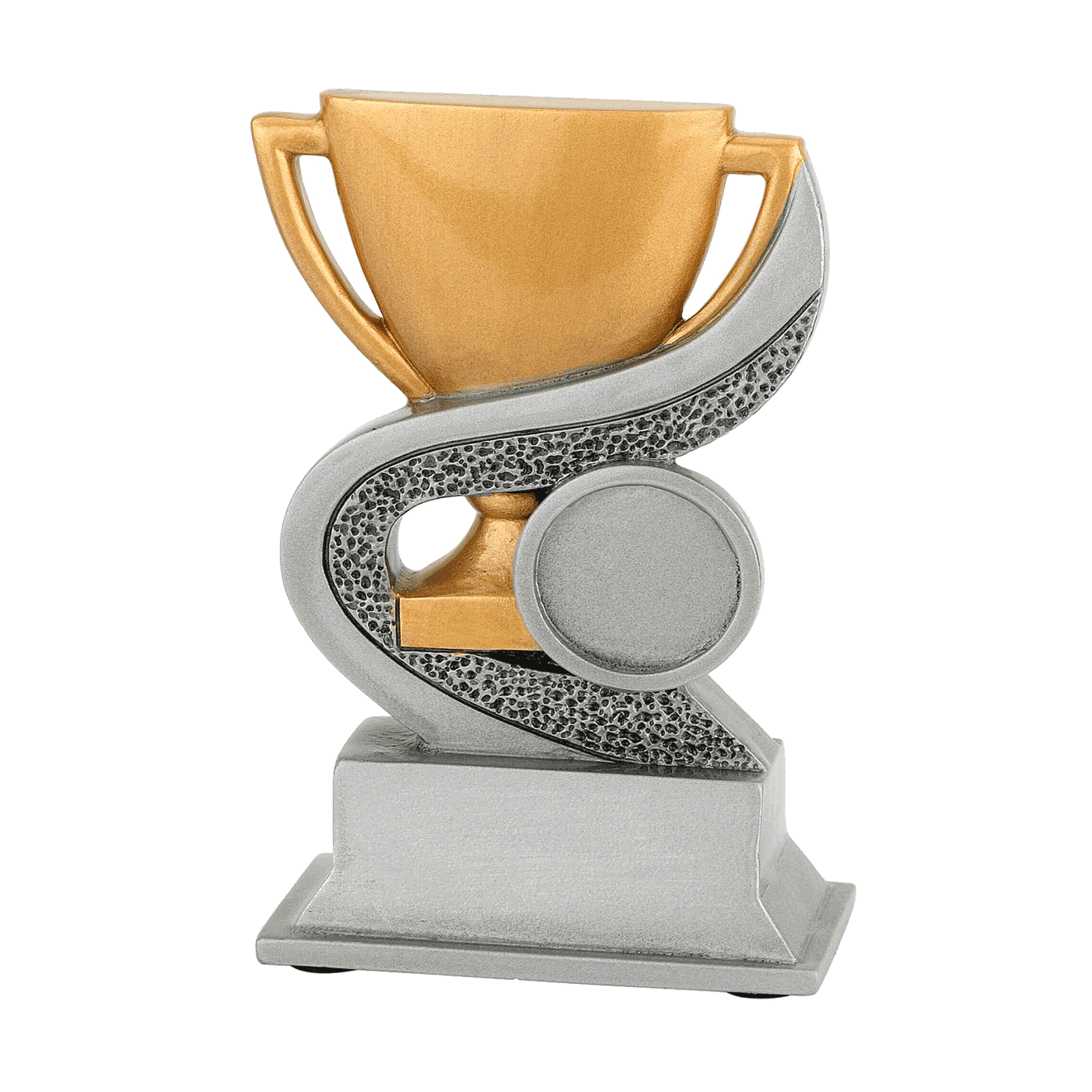 Zilver-goud beeld met trofee Zilver-goud beeld met trofee