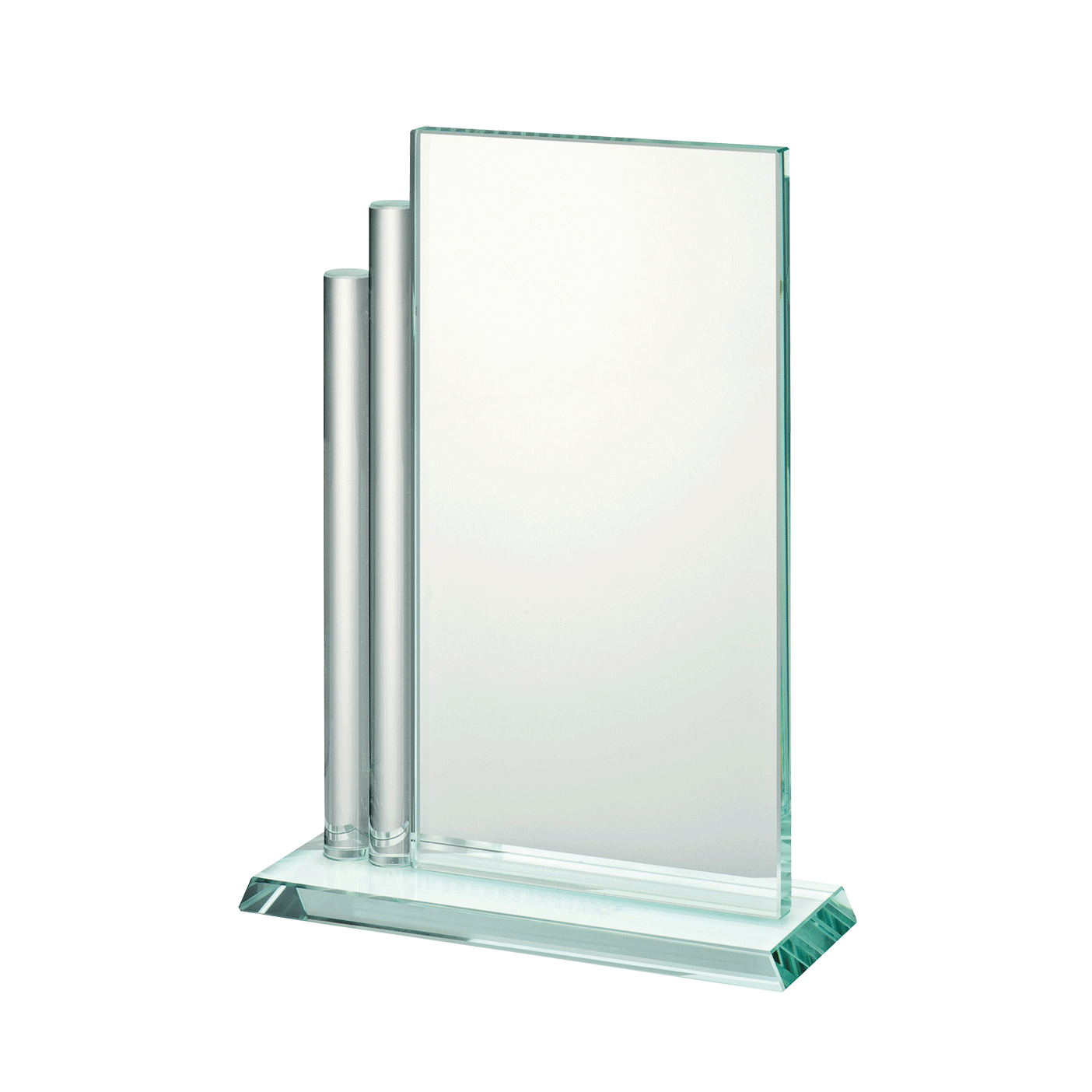 Trophée Verre rectangle avec des détails ronds Trophée Verre rectangle avec des détails ronds