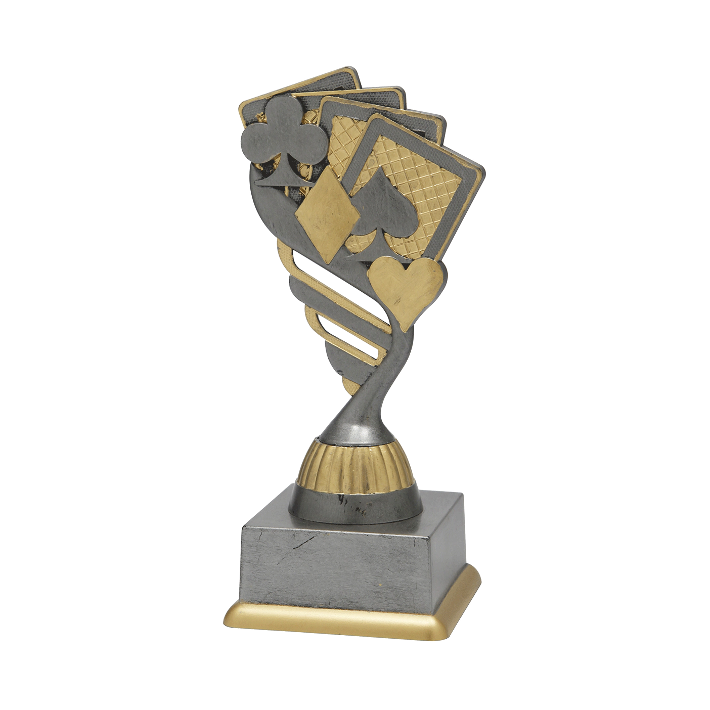 Trophée Jeux de cartes argent-antique Trophée Jeux de cartes argent-antique