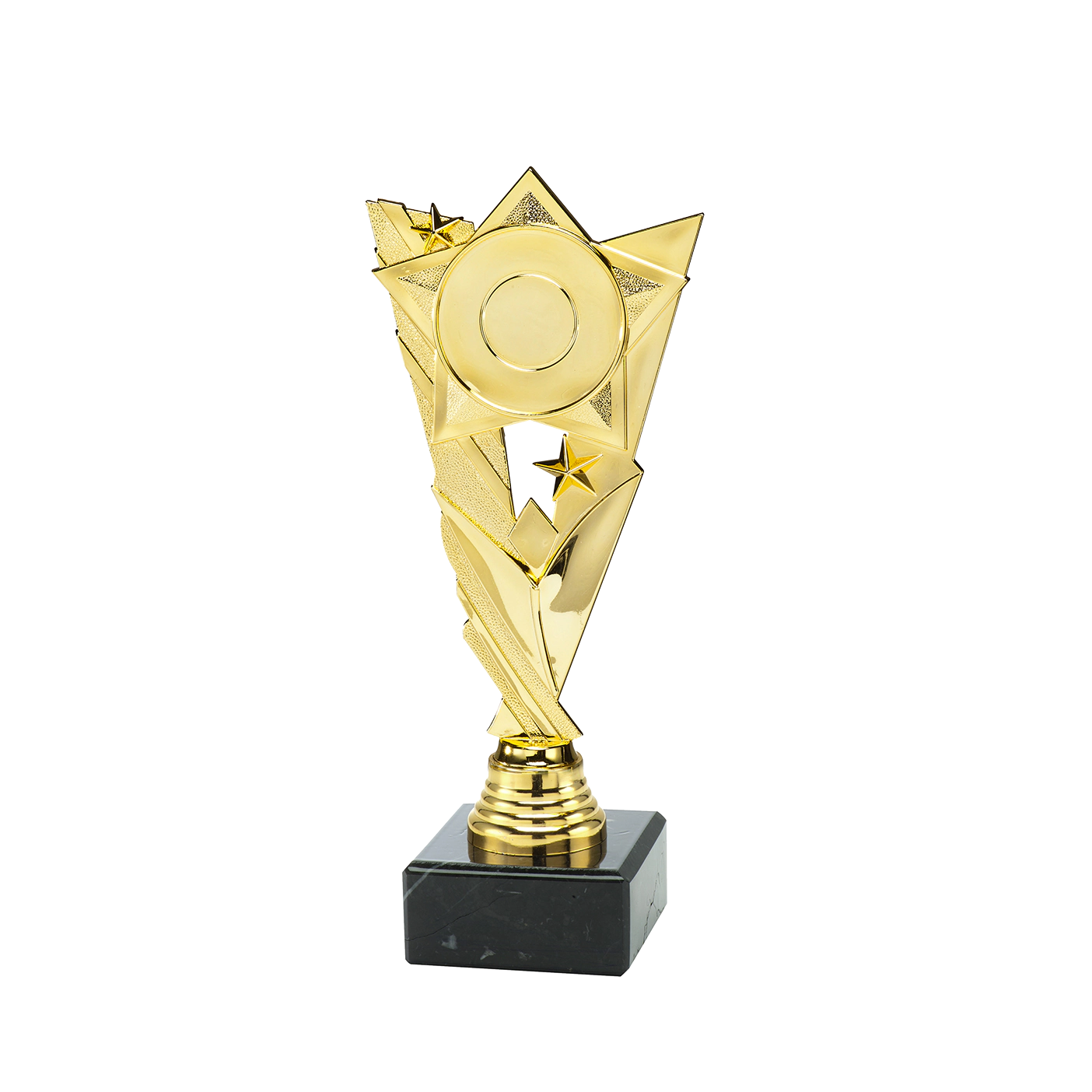 Dex neutral gold trophy with stars and emblem - 20.5 cm Dex neutral gold trophy with stars and emblem - 20.5 cm