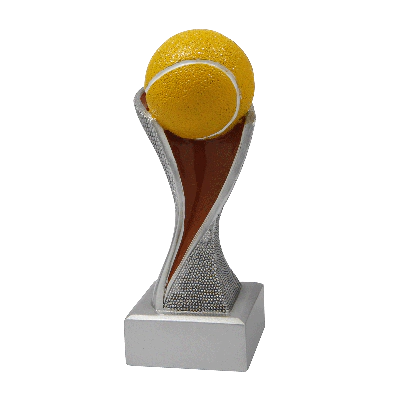 Tennis Résine Trophy en 2 tailles Gravure Gratuite jusqu'à 30 lettres 