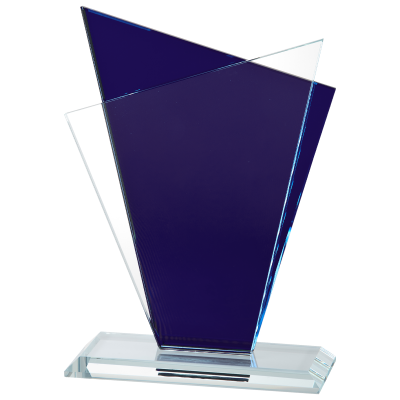 Trophée Verre Dahlia bleu