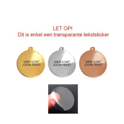 Tekstlabel medaille