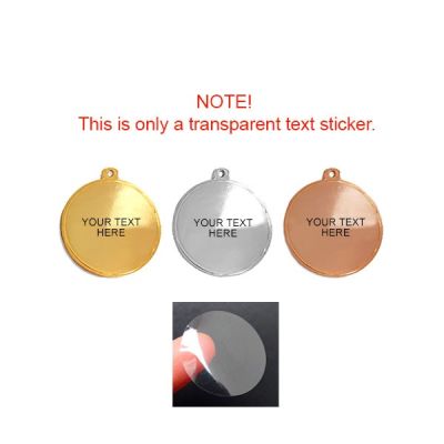 Text label medal